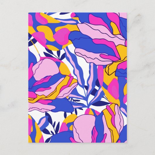 Trippy-Blume Feiertagspostkarte (Vorderseite)