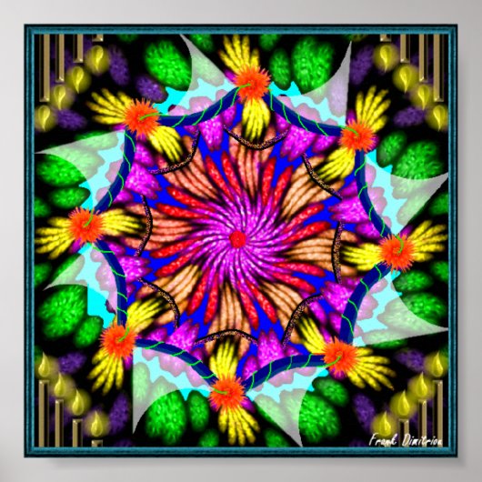 Trippy-Blume-Poster Poster (Vorne)