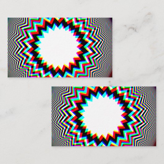 Trippy Blumen-Emblem-Geschäfts-Karte Visitenkarte (Vorne/Hinten)