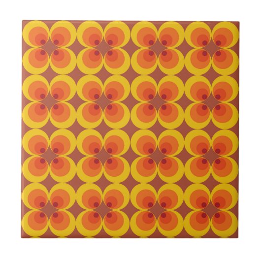 Trippy Blumen Fliese (Vorderseite)