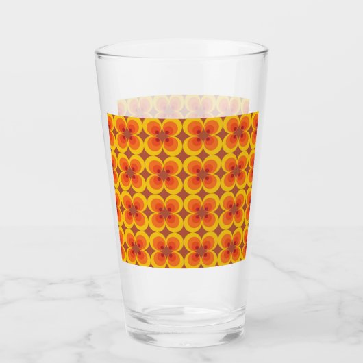 Trippy Blumen Glas (Vorderseite)