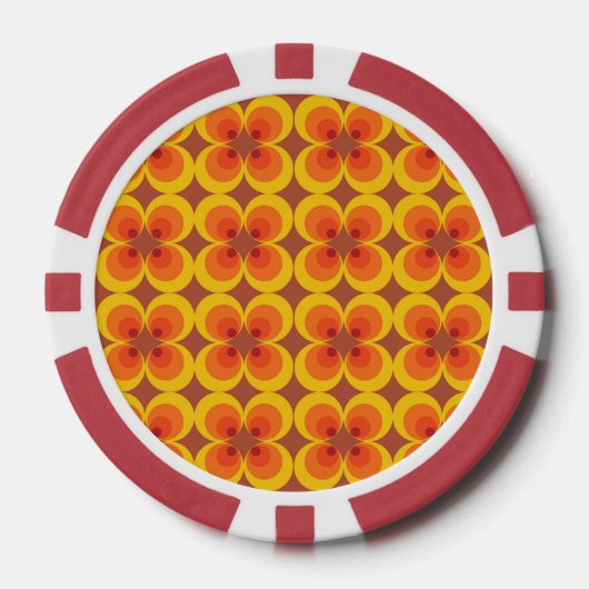 Trippy Blumen Pokerchips (Vorderseite)