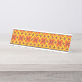 Trippy Blumen Schreibtischnamensplakette (Vorderseite )