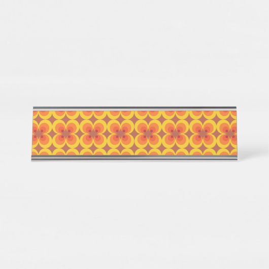 Trippy Blumen Schreibtischnamensplakette (Vorderseite )