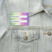 Trippy-Boho, benutzerdefinierbares Genderdop-Flag Namensschild (Beispiel)