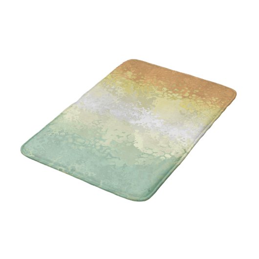 Trippy Boho Groovy Abstrakt Genderflor Pride Flag Badematte (Schrägansicht)