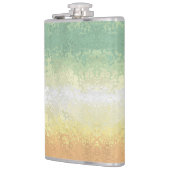 Trippy Boho Groovy Abstrakt Genderflor Pride Flag Flachmann (Links)