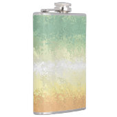 Trippy Boho Groovy Abstrakt Genderflor Pride Flag Flachmann (Rechts)