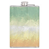 Trippy Boho Groovy Abstrakt Genderflor Pride Flag Flachmann (Rückseite)
