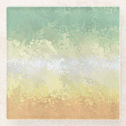 Trippy Boho Groovy Abstrakt Genderflor Pride Flag Glasuntersetzer (Vorderseite)