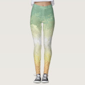 Trippy Boho Groovy Abstrakt Genderflor Pride Flag Leggings (Vorderseite)