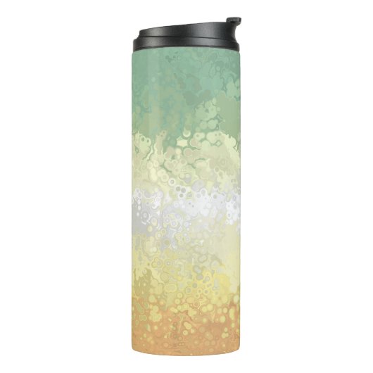 Trippy Boho Groovy Abstrakt Genderflor Pride Flag Thermosbecher (Nach links gedreht)
