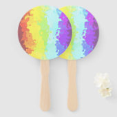 Trippy Boho Groovy Abstrakt Neurogender Pride Flag Fächer (Vorne und Hinten)