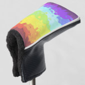 Trippy Boho Groovy Abstrakt Neurogender Pride Flag Golf Headcover (3/4 Vorderseite)
