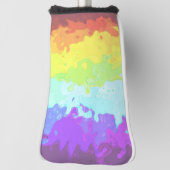 Trippy Boho Groovy Abstrakt Neurogender Pride Flag Golf Headcover (Rotieren 90)