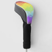 Trippy Boho Groovy Abstrakt Neurogender Pride Flag Golf Headcover (angewinkelt)