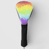 Trippy Boho Groovy Abstrakt Neurogender Pride Flag Golf Headcover (Vorderseite)