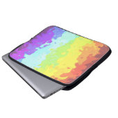 Trippy Boho Groovy Abstrakt Neurogender Pride Flag Laptopschutzhülle (Vorne Knopf)