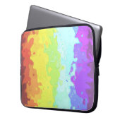 Trippy Boho Groovy Abstrakt Neurogender Pride Flag Laptopschutzhülle (Vorderseite Links)