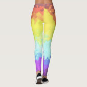 Trippy Boho Groovy Abstrakt Neurogender Pride Flag Leggings (Rückseite)