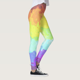 Trippy Boho Groovy Abstrakt Neurogender Pride Flag Leggings