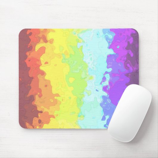 Trippy Boho Groovy Abstrakt Neurogender Pride Flag Mousepad (Mit Mouse)