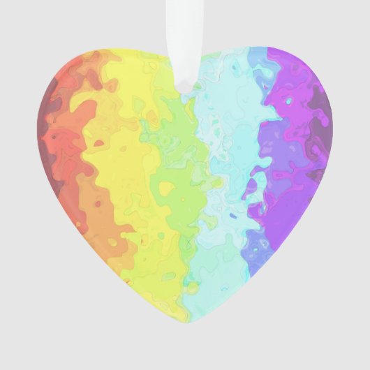 Trippy Boho Groovy Abstrakt Neurogender Pride Flag Ornament (Vorderseite)