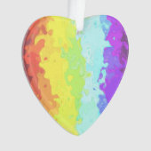 Trippy Boho Groovy Abstrakt Neurogender Pride Flag Ornament (Vorderseite)