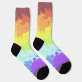 Trippy Boho Groovy Abstrakt Neurogender Pride Flag Socken (Rechts)