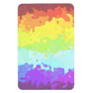 Trippy Boho Groovy Abstrakte Neurogender-Stolzflag Magnet