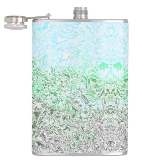 Trippy Boho Groovy Grungy Autoromantic Prilag Flachmann (Geöffnet)