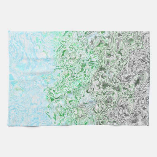 Trippy Boho Groovy Grungy Autoromantic Prilag Geschirrtuch (Horizontal)