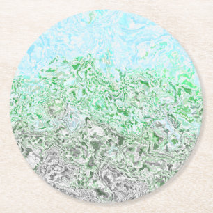Trippy Boho Groovy Grungy Autoromantische Pride-Fl Runder Pappuntersetzer