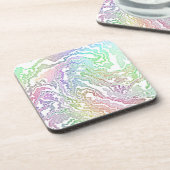 Trippy Boho Marble Abstrakt Getränkeuntersetzer (Linke Seite)