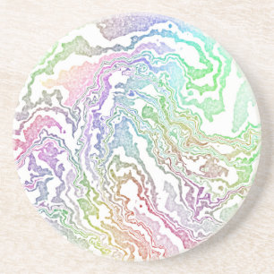 Trippy Boho Marble Abstrakt Getränkeuntersetzer