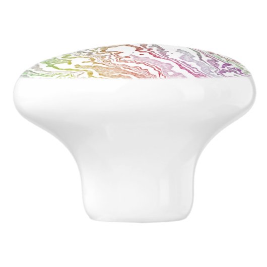 Trippy Boho Marble Abstrakt Keramikknauf (Seitenansicht)