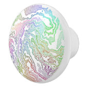 Trippy Boho Marble Abstrakt Keramikknauf (Rechts)