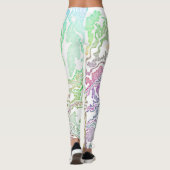 Trippy Boho Marble Abstrakt Leggings (Rückseite)