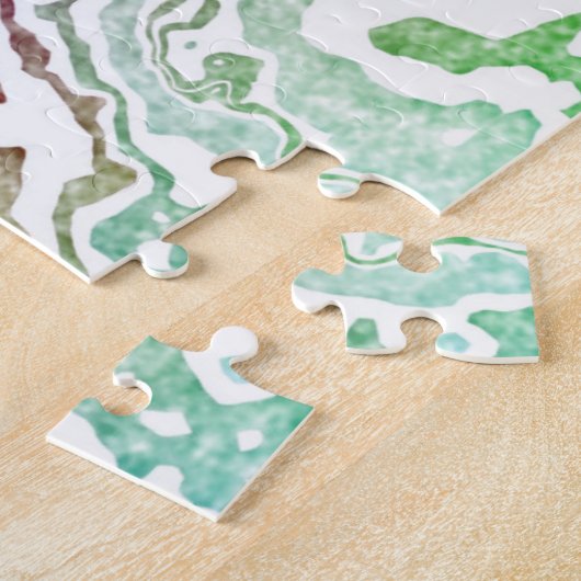 Trippy Boho Marble Abstrakt Puzzle (Seite)