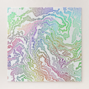Trippy Boho Marble Abstrakt Puzzle