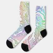Trippy Boho Marble Abstrakt Socken (Linkes Detail)