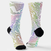 Trippy Boho Marble Abstrakt Socken (Gewinkelt)