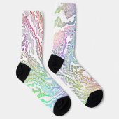 Trippy Boho Marble Abstrakt Socken (Rechts)