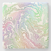 Trippy Boho Marble Abstrakt Steinuntersetzer (Vorderseite)