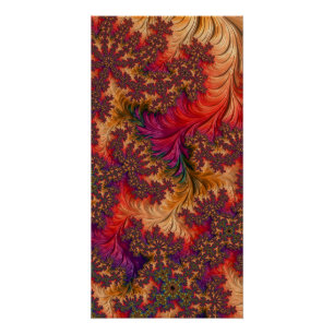 Trippy-Bright-Dazzing-Verzweigung Abstraktes Frakt Poster