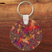 Trippy-Bright-Dazzing-Verzweigung Abstraktes Frakt Schlüsselanhänger (Vorderseite)