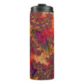 Trippy-Bright-Dazzing-Verzweigung Abstraktes Frakt Thermosbecher (Vorderseite)