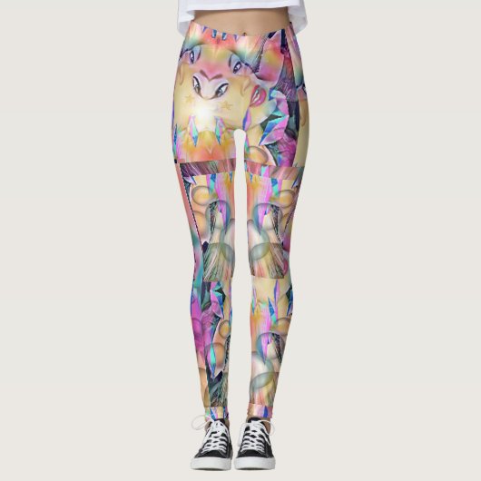 Trippy Bubble Crystal Goddess! Leggings (Vorderseite)