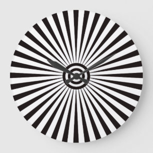 Trippy Bullseye Große Wanduhr