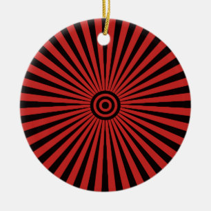 Trippy Bullseye Keramik Ornament